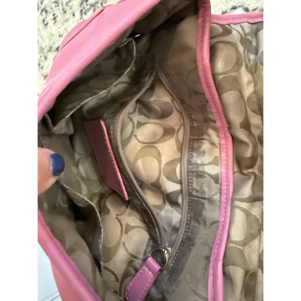 Coach Vintage SMALL 9247 Pink Soho Y2K Leather Shoulder Bag - Picture 16 of 16
